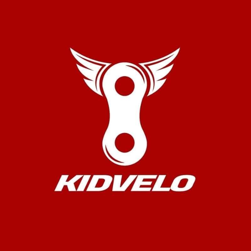 Kidvelo Logo (1) Kidvelo logo white on red background